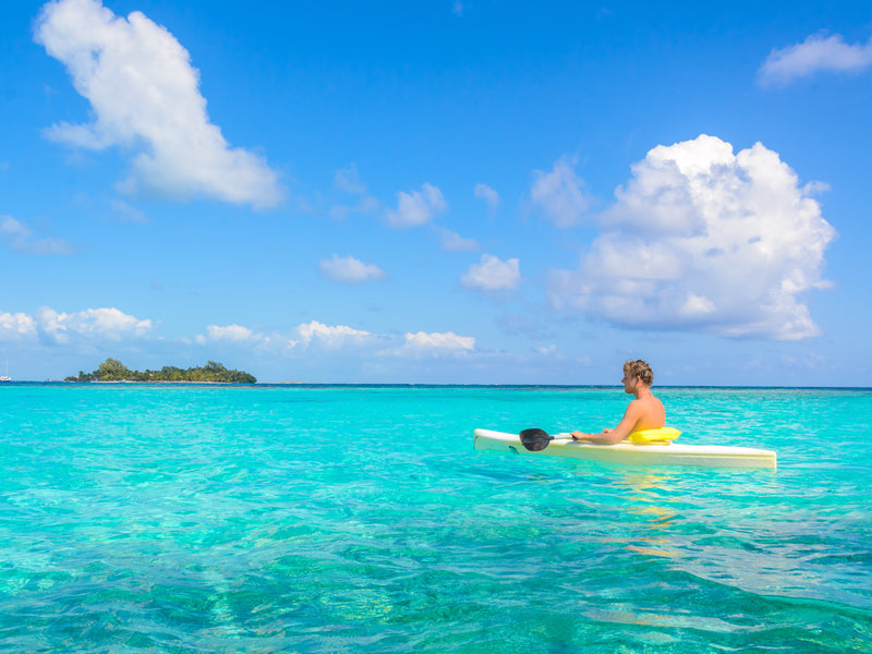 Belize Hopkins kayaking