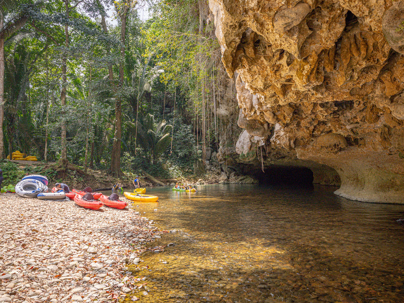 Belize cave tubing exterior