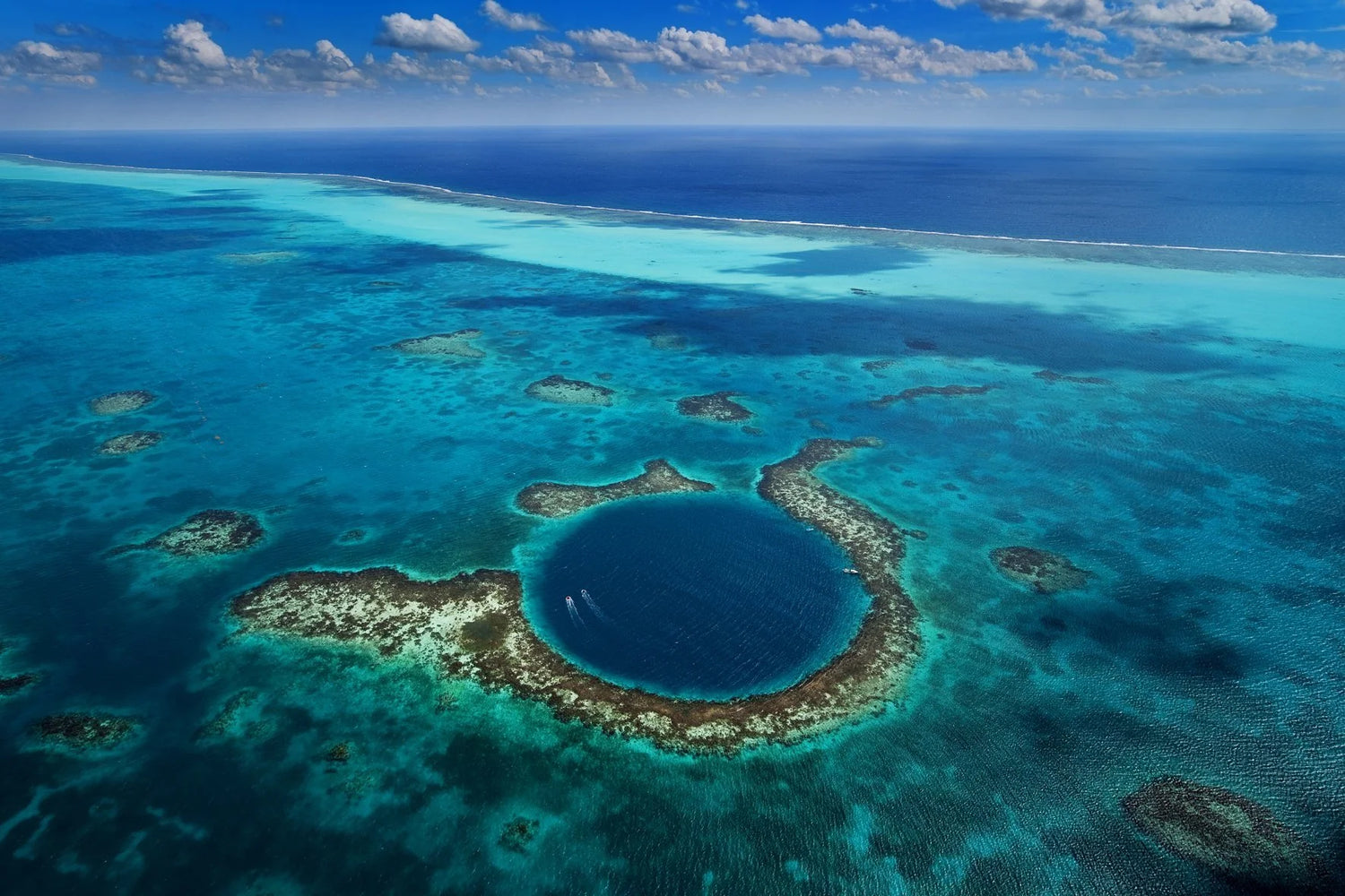 Belize Blue Hole aerial
