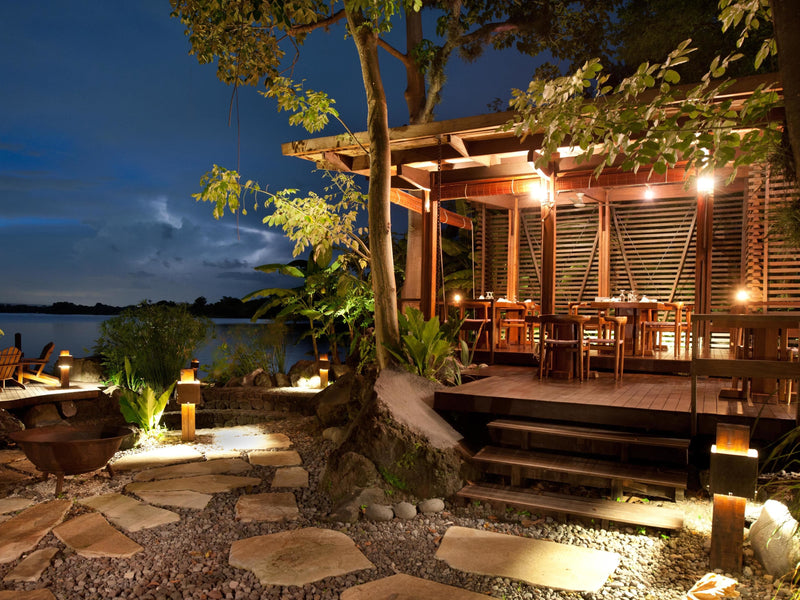 Jicaro Island Ecolodge Granada Nicaragua by night