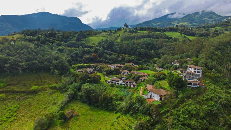Luna Volcan aerial green Banos Ecuador