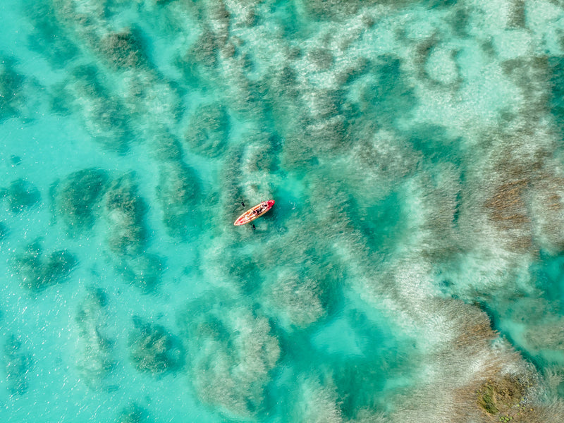 Mexico Bacalar birdseye aerial