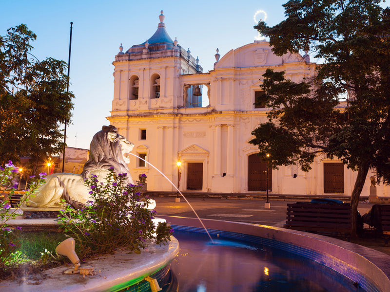 Nicaragua Leon cathedral white