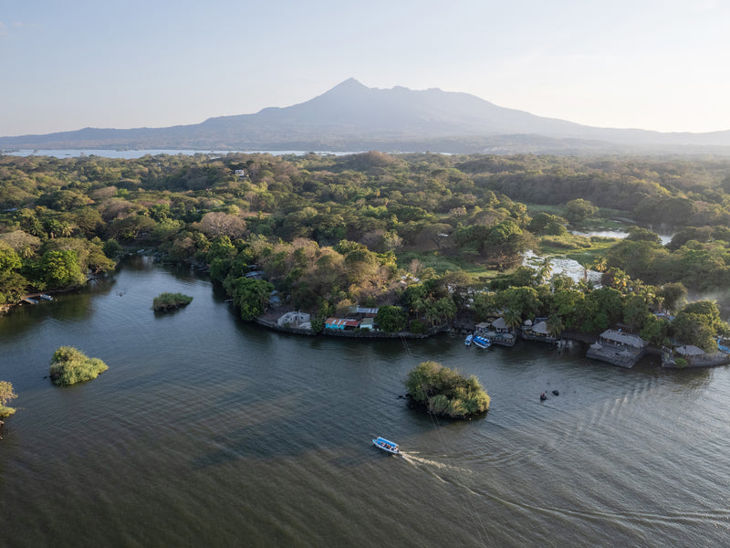 Nicaragua Mombacho Lake Nicaragua aerial