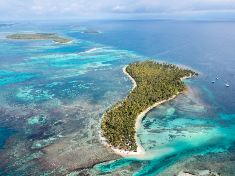 Panama San Blas aerial islands Guna Kuna Yala