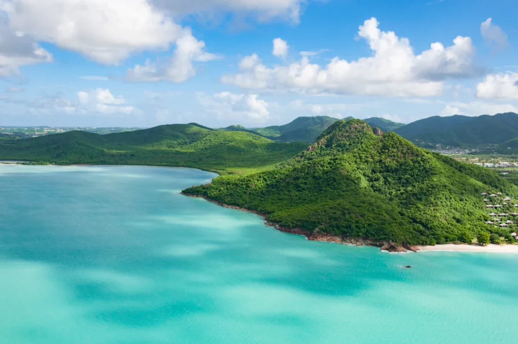 Antigua coastline turquoise