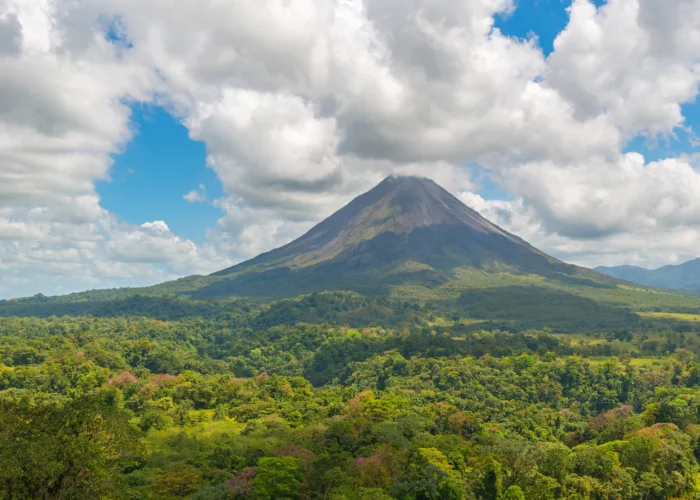 Arenal cloudy skies