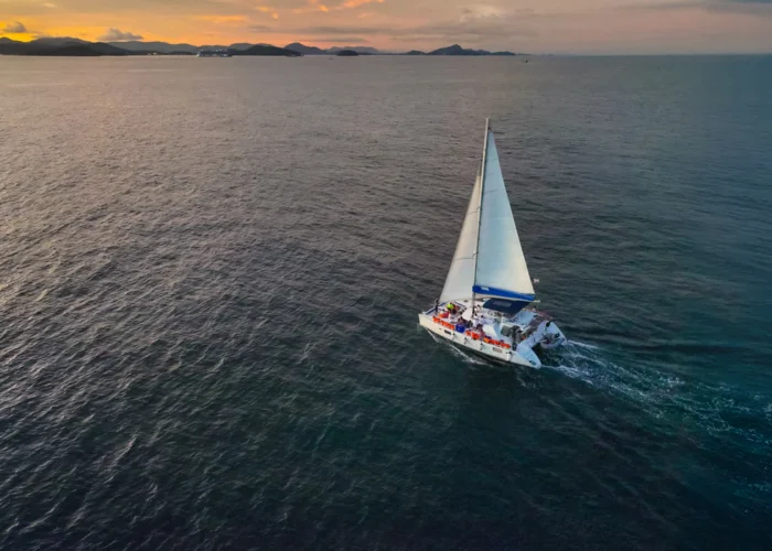 Belize catamaran sunset