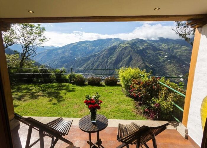 Ecuador Luna Volcan patio view