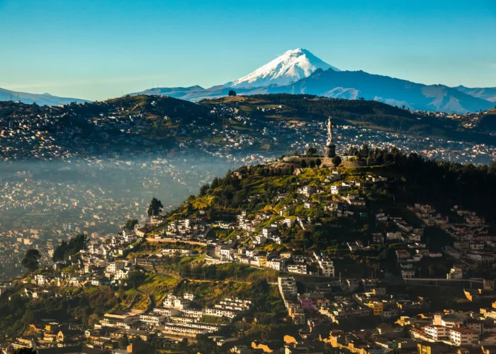 Ecuador Quito aerial view