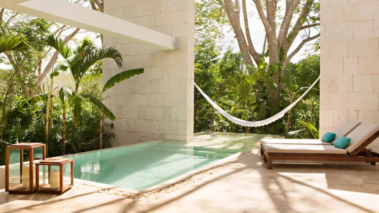 Mexico Chable Yucatan luxury jungle resort with plunge pools