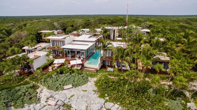 Mi Amor Tulum front boutique luxury resort on the beach for honeymoons