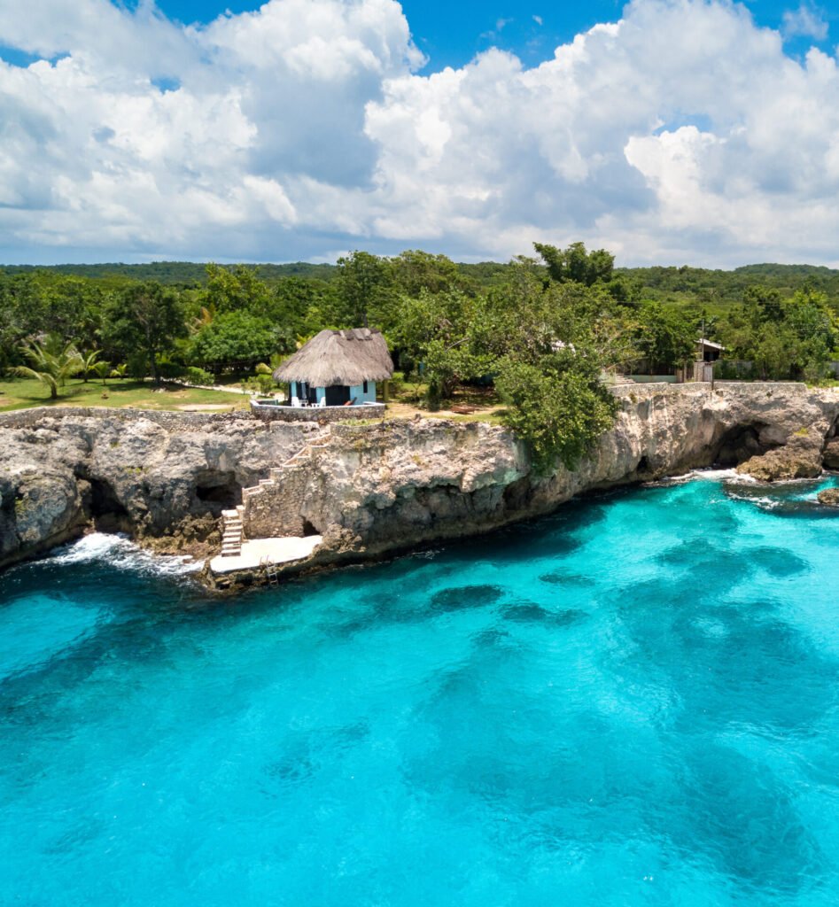 Negril Jamaica cliff face