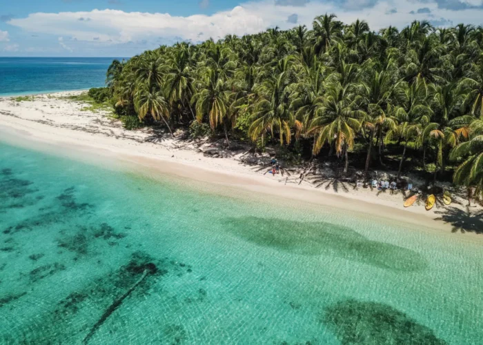 Panama Bocas del Toro beach aerial