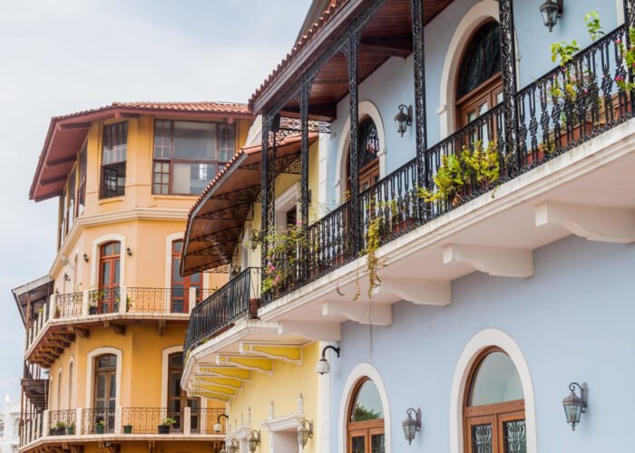 Colonial buildings in Casco Viejo (Old Town) of Panama City