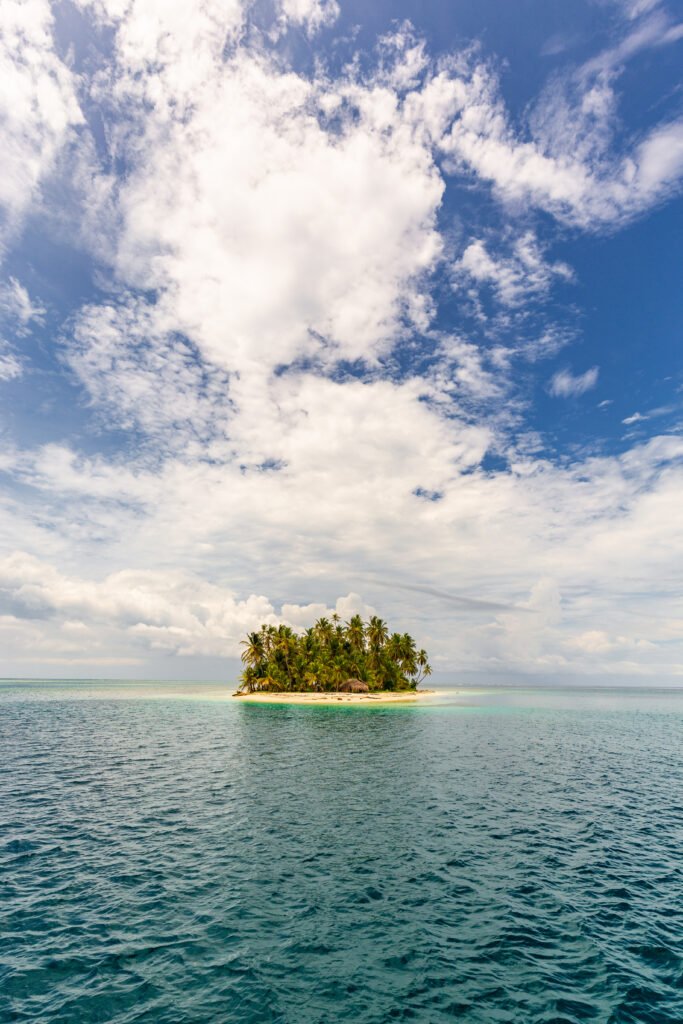 Small tropical island in the San Blas, Panama