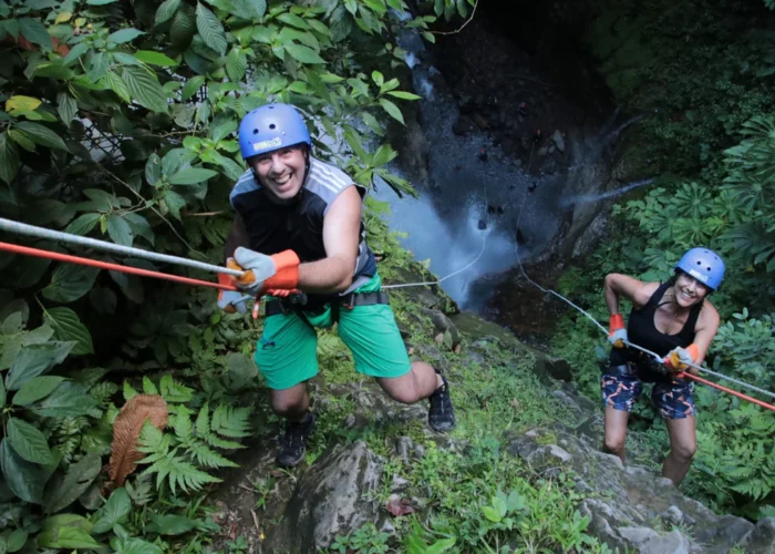 Waterfall rappelling Costa Rica