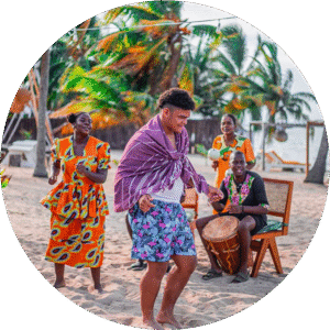 Garifuna dance circle in Hopkins Belize