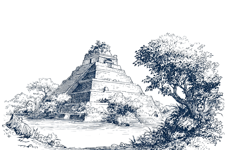 Mexican pyramid icon