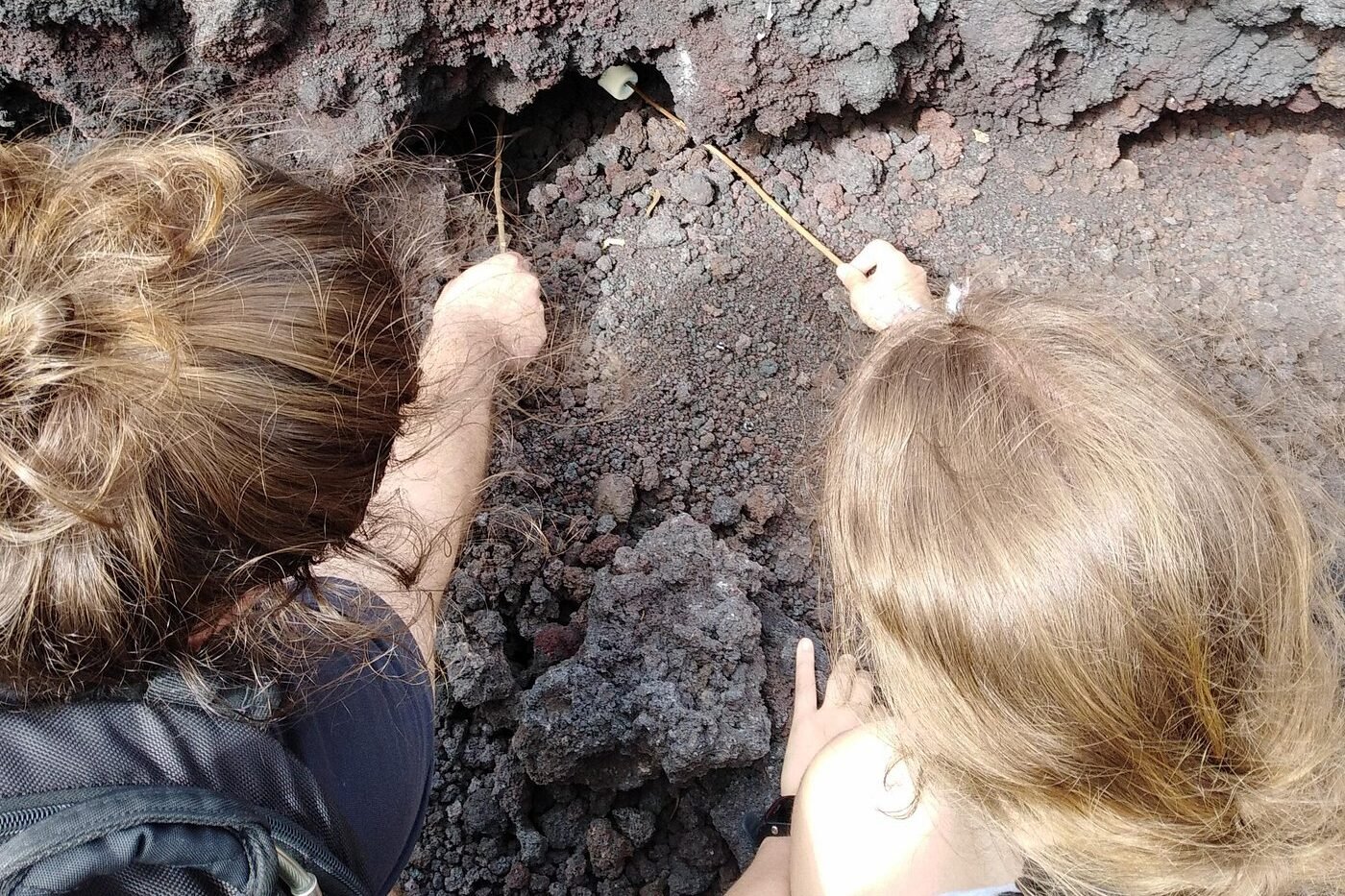 Hike a volcano & roast marshmallows over lava vents